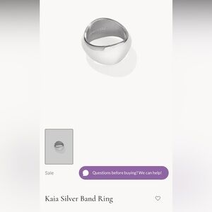 Kendra Scott Kaia Silver Band Ring